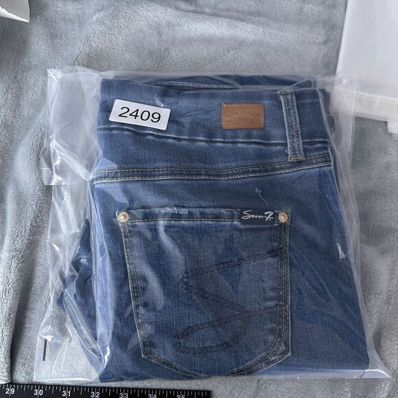 Seven7 Skinny Jeans Tummy Less High Rise Womens Size 8 Medium Wash Blue - Picture 12 of 12